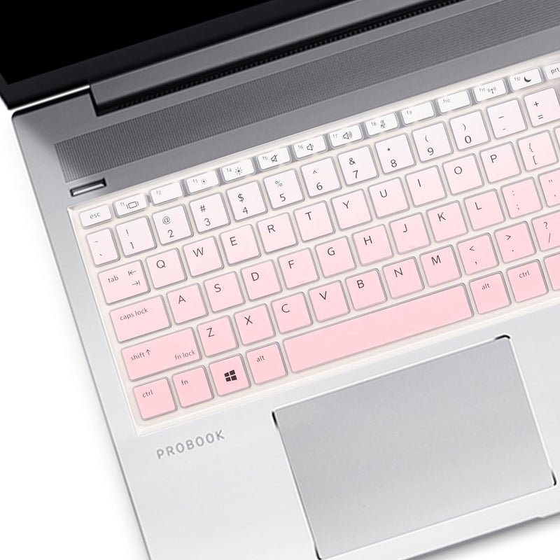 MUBUY-GOL Keyboard Cover for 15.6" HP ProBook 450(G5/G6/G7) 455(G5/G6/G7) 650 G4 G5|17.3" HP ProBook 470 G5 (Not Fit ProBook 450/455 G8 G4 G3 G2 G1, ProBook 650 G8 G3 G2 G1)-Gradual Pink - Image 3